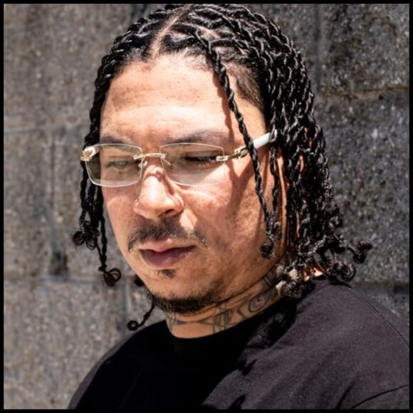 Retro Rimless Clear Lens Rectangular Gold Frame Unisex Hip Hop Eyewear main image 7